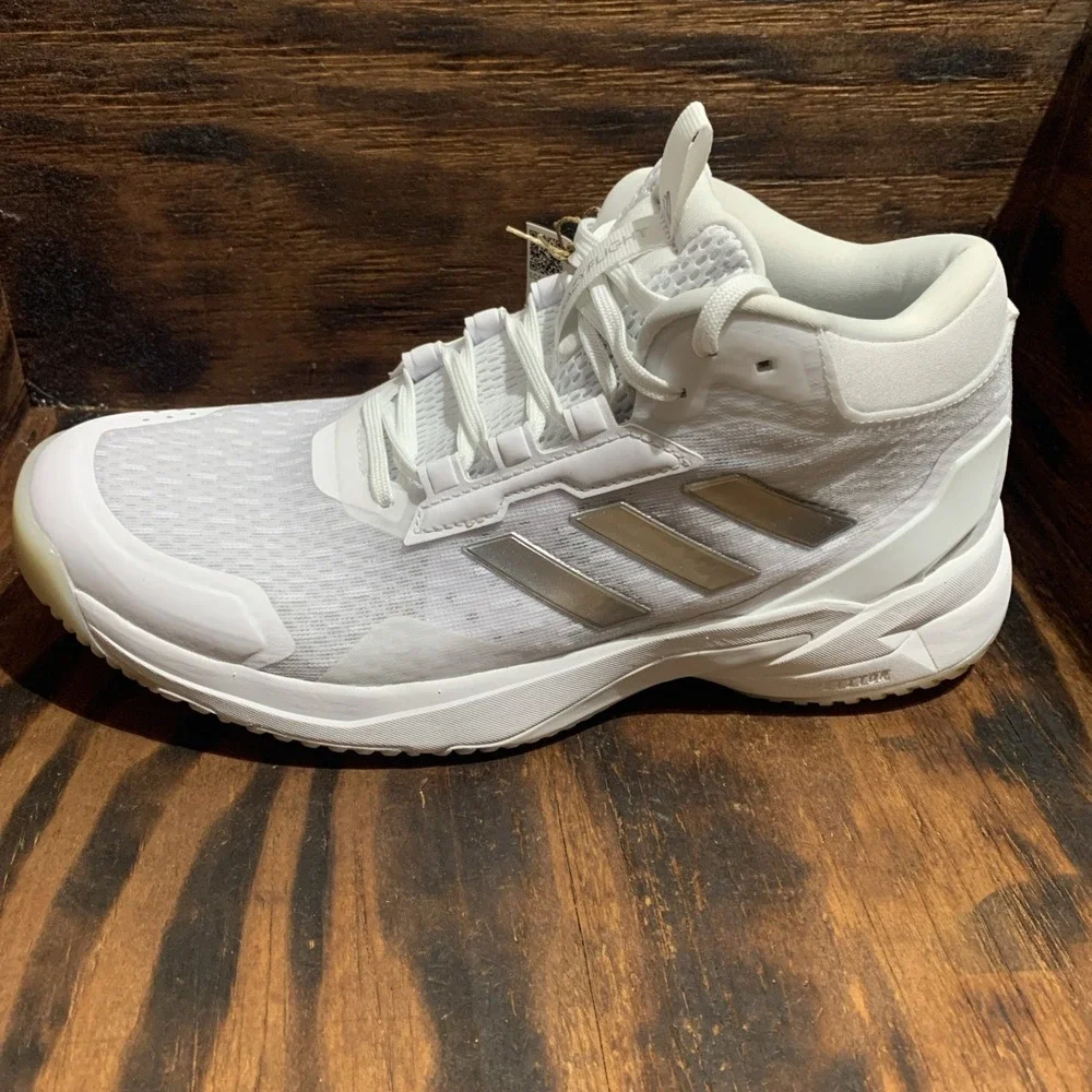 adidas Crazyflight 6 Mid Volleyball Sneaker White Silver HP7030 Women Sz 9